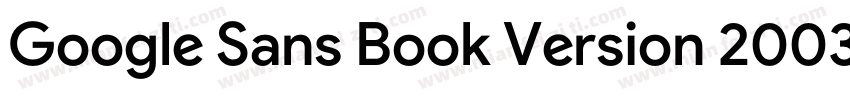 Google Sans Book Version 2003字体转换